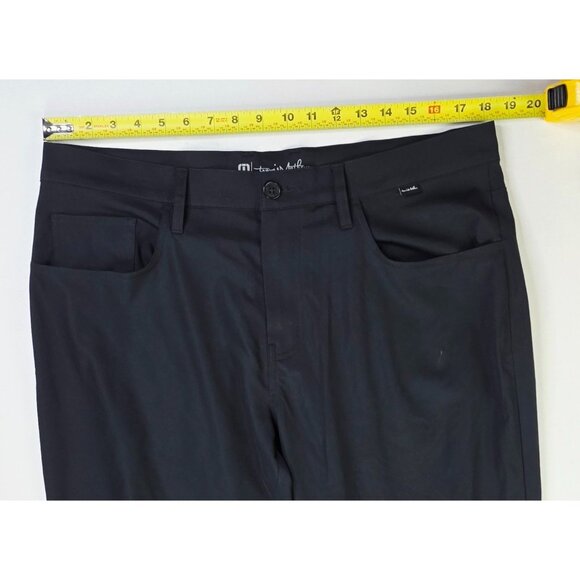 Travis Mathew Size 36X33 Mens Black Embroidered Pocket Logo Polyester Pants - Picture 2 of 10